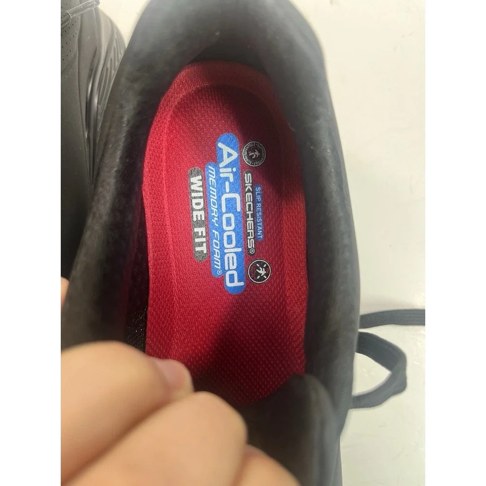 Skechers Womens Work Relaxed Fit‎ UNO SR Slip Resistant Black Shoes Size9 Wide